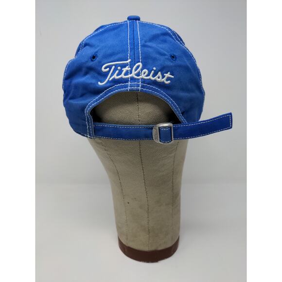 Titleist FJ Pro V1 Slideback Golf Hat Blue White Embroidered Spell Out Logo - Picture 8 of 12